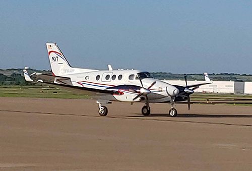 An aircraft on a runway preparing to take off